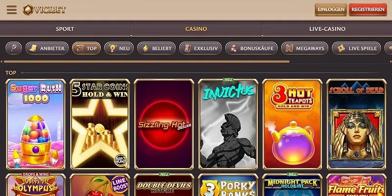 Willkommen bei Vicibet - Das beste deutsche Online Casino für Slot-Spiele.